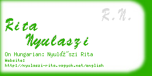 rita nyulaszi business card